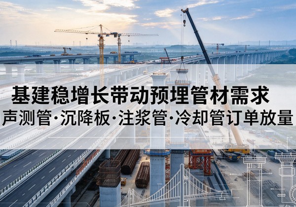 泰宁基建稳增长带动预埋监测管材需求，声测管、沉降板、注浆管订单持续放量